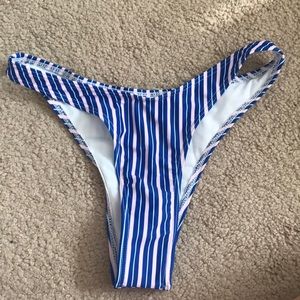 Striped bathing suit bottom